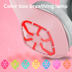 Auriculares con luces de colores para ordenador, audífonos estéreo con luz RGB y micrófono para PS4 XBOXONE PC, color rosa - Product Image 4