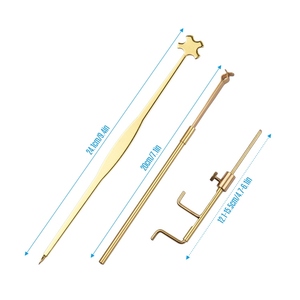 Outils pour <span class=keywords><strong>violon</strong></span>, outils de réglage pour <span class=keywords><strong>luthier</strong></span>, kit comprenant un jaugeur, un clip de récupération, un poseur, en laiton doré - Product Image 3