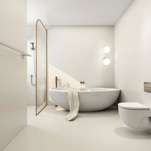 Morandi 마이크로 시멘트 600x1200mm 매트 단색 전신 미끄럼 바닥 벽 도자기 타일 - Product Image 3