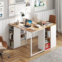 Bureau d'ordinateur moderne écologique avec 5 compartiments de rangement et structure métallique, service OEM