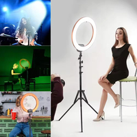 RL-18 45cm 18 Zoll LED Dimmbar Einstellbare Farb temperatur Make-up Rin glicht 85W Selfie Ring Lampe Stativ Foto beleuchtung