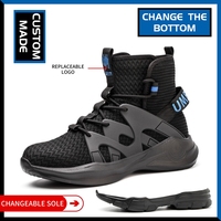 Bottes de sécurité légères et confortables Sport Fashion Work Bottes de sécurité à bout en acier Lumières de marque Chaussures de sécurité pour hommes
