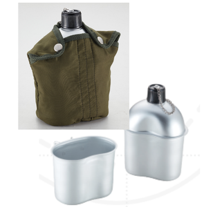 DFM1102 Cantimplora de Agua Portátil de Aluminio de 0.86L Personalizada para Campamento y Trabajo al Aire Libre con Tazas y Fundas de Tela - Product Image 5