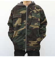 Veste camouflage avec capuche OEM marque privée pour hommes stock personnalisé livraison directe