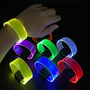 RFID/NFC Wristband Custom Logo LED Wristband Bracelet Adjustable Size Light up for Promotional Parties