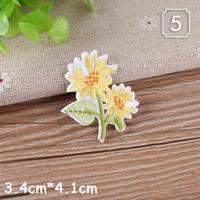 Magnifiques patchs brodés thermocollants de style floral japonais, appliques informatiques pour la décoration et la réparation de vêtements, vente en gros en stock