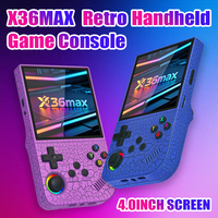 Nouveaux lecteurs de jeux portables rétro X36 MAX, écran de 4 pouces, 3500 mAh, système Linux Rk3326, 720X720, pour les cadeaux des garçons, prend en charge la PSP
