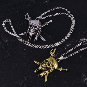 สร้อยคอจี้กระโหลกกระจอก SKL05โจรสลัดคาริบเบียนของขวัญเครื่องประดับ - Product Image 2