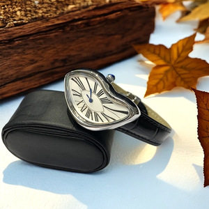 Nouvelle montre pour homme en cuir véritable imperméable <span class=keywords><strong>de</strong></span> forme irrégulière <span class=keywords><strong>de</strong></span> luxe rétro financière Collision <span class=keywords><strong>Dali</strong></span> Paris - Product Image 3