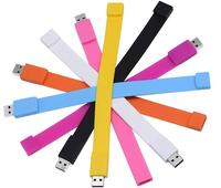 USB 2,0 Flash Drive Pen Pulsera de silicona con capacidad de 4GB a 128GB Memory Stick 'U' Disk Pendrive Regalo en caja