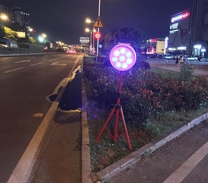 Lampada Lampeggiante <span class=keywords><strong>Solare</strong></span> a Forma di Girasole, Luce di Avvertimento Stroboscopica - Product Image 6