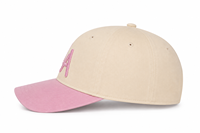 Casquette de baseball unisexe en coton délavé avec logo personnalisé bicolore, broderie 3D en relief et visière incurvée, idéale pour femme et usage quotidien en extérieur