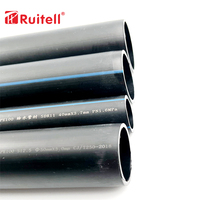 Pn8 Sdr21 110mm 225mm 250mm 280mm Tube en plastique Pe de grand diamètre Tuyau en polyéthylène