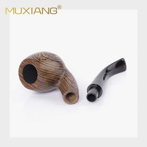 Muxiang Wooden Tobacco Pipe Bent Type Solid Wood Handmade For Men Smoking Accessory Customized - Product Image 5