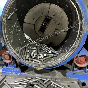 Small Portable Continuous Tumble Rolling Drum Automatic Cleaning Metal Surface Shot Blasting Machine