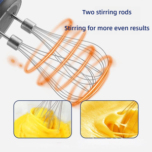 Batidora de mano eléctrica de 3 velocidades con batería/alimentación USB y botón expulsor para mezclar harina, masa, pasteles y huevos - Product Image 4