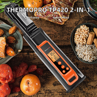 Termometer infra merah aman Oven baca instan 2 in 1 untuk TP420 Digital dengan Probe daging untuk memasak