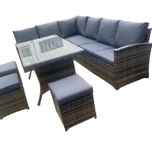 Ensemble <span class=keywords><strong>de</strong></span> canapés <span class=keywords><strong>de</strong></span> <span class=keywords><strong>jardin</strong></span> en <span class=keywords><strong>bois</strong></span> tissé durable <span class=keywords><strong>de</strong></span> style méditerranéen Mobilier d'extérieur portable confortable pour une utilisation dans la cour - Product Image 5