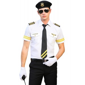 Uniforme de gestión de propiedades Camisa de seguridad para hombres de la comunidad de gama alta Overoles Blanco de manga corta - Product Image 5