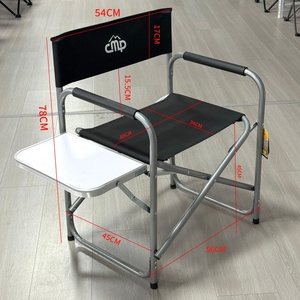 Silla de director metálica resistente con diseño plegable y bolsillo lateral. Funciona bien para trabajos de estudio y diversos eventos al aire libre - Product Image 4