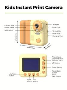 Cámara Digital Instantánea para Niños con Pantalla de 2.4 Pulgadas, Mini Cámara de Impresión Instantánea, Zoom Digital 10x, Función MP3, Cámara de Fotos y Vídeo HD, Juguetes B1 - Product Image 6