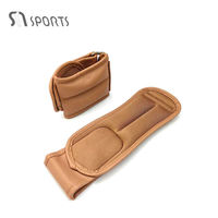 Sangle de soutien réglable unisexe en cuir et métal pour poignet et cheville, avec logo personnalisé, antidérapante et protectrice, pour l'entraînement – Vente en gros