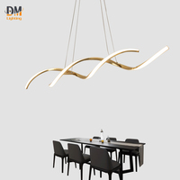 Lustres de luxe en aluminium, style nordique minimaliste, pour chambre à coucher, maison, luminaires suspendus industriels en fer, lampes LED