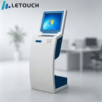 Kiosque d'information à écran tactile de 19 à 22 pouces, SDK personnalisable pour l'impression de billets en libre-service dans les hôpitaux et les administrations