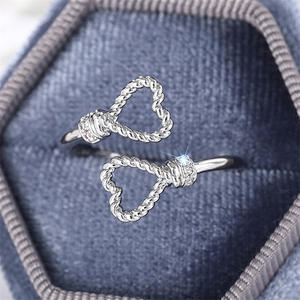 Anelli a Forma di Cuore T0293 con Zirconia Cubica, Gioielli Unisex di Moda per Fidanzamento - Product Image 6