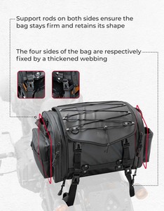 ZC099 Nouveau sac de moto en cuir rigide pour homme et femme avec écran LED, 45L, étanche, pour ordinateur portable et voyage - Product Image 3