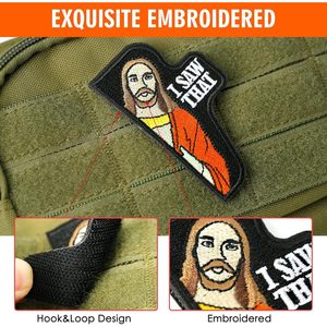 I Saw That <b>Patch</b> 1Pc Hook And Loop Tactical Morale <b>Patch</b> Embroidered Meme For Backpacks Vests <b>Jackets</b> - Product Image 2