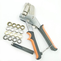 Pince à œillets en argent de 10,5 mm, poinçon à œillets, outils de pose d'œillets pour chaussures, vêtements, sacs