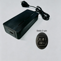 Chargeur de batterie rapide PHYLION&JOYCUBE 36V 4Ah, charge sécurisée pour les batteries BN18, BN22 de vélos électriques (certifié CE/UL)