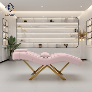 Leadir Salon professionnel meubles dossier réglable Table <span class=keywords><strong>de</strong></span> Massage rose thérapie médicale tatouage visage cils lit - Product Image 3