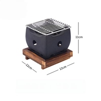 Barbecue portable de style japonais avec logo personnalisable, réchaud à charbon en alliage d'aluminium, outils de barbecue de table japonais