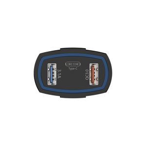 Cargador de Coche USB de 35W, USB 2A+1C, Carga Rápida, 2 Puertos USB, Adaptador para Encendedor de Cigarrillos, para iPhone, Samsung, Cargadores Rápidos - Product Image 6