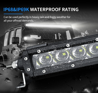 Barre lumineuse LED marine CE à une seule rangée, pièces et accessoires tout-terrain 4x4
