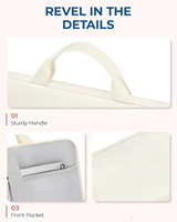 Sac pour ordinateur portable rembourré et imperméable pour femme, 15-16 pouces, écologique, durable, avec sangle