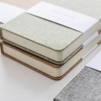 Accessoires scolaires personnalisation en gros cahier en tissu à reliure à colle de Style plus frais cahier en lin A5 à couverture rigide pour les entreprises