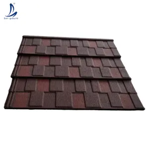 Nairobi Natural Stone Coated Stainless Steel Roof Tiles Class A Fireproof Waterproofing For Nigeria Office Building