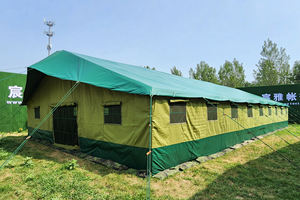 Large 100-Person 10x20m Four-Season Steel <b>Frame</b> PVC Rainfly Permanent <b>Canvas</b> Tent with One Bedroom for Camping - Product Image 5