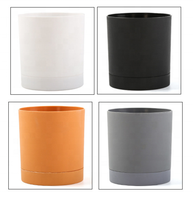 Prix usine en plastique circulaire balcon jardinage pot de fleurs avec plateau pots en plastique pour plantes pot de fleur jardin