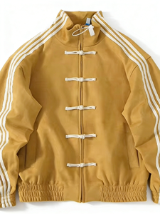 สินค้าใหม่ประจำฤดูใบไม้ผลิและฤดูใบไม้ร่วงปี 2025 สินค้าขายดี เสื้อแจ็คเก็ตคอตั้งติดกระดุมแบบเรียบ แจ็คเก็ตทรงหลวมมีกระเป๋าสำหรับผู้ชาย - Product Image 3