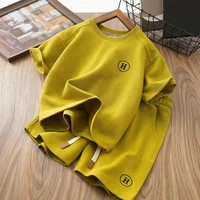 Ensembles de Vêtements en Coton pour Bébés Garçons Filles Été 2023 : Tee-shirts à Manches Courtes, Shorts et Bas de Survêtement Adolescents
