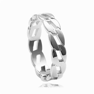 European American Style <b>Titanium</b> Steel Hollow <b>Chain</b> Ring Women's Punk Motorcycle Ring Vintage Gold Color Gift Jewelry - Product Image 5