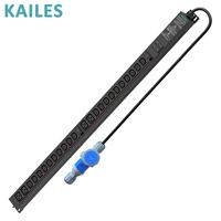 KAILES(KLS) K22 Série PDU de base 32A Monophasé 24 prises 20*Points antidérapants C13+4*Points antidérapants C19 2 interrupteurs+2 voyants lumineux