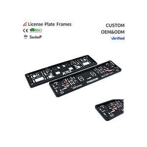 Support de <span class=keywords><strong>plaque</strong></span> <span class=keywords><strong>d</strong></span>'<span class=keywords><strong>immatriculation</strong></span> de voiture en plastique ABS avec logo <span class=keywords><strong>personnalisé</strong></span> en gros, taille US, chrome argenté - Product Image 4