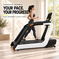 Tapis roulant avec inclinaison et bande de course large, machine de course électrique commerciale pour la salle de sport, l'entraînement cardio et la remise en forme