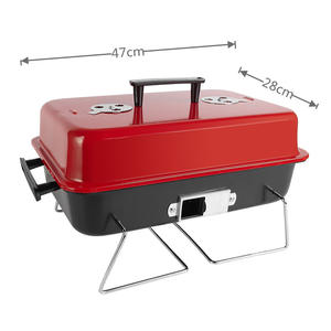 Griglia a Carbone Portatile in Acciaio Inox con Coperchio Pieghevole, BBQ Leggero per Esterni e Casa Sanshang <span class=keywords><strong>CA</strong></span>-06, Dimensioni 30cm - Product Image 5