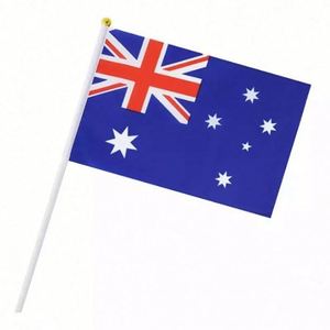 In Stock UK Hand <b>Flags</b> with Plastic Pole 20x30cm Polyester Silk Screen Printed Custom Color Promotional Football Party Use - Product Image 4